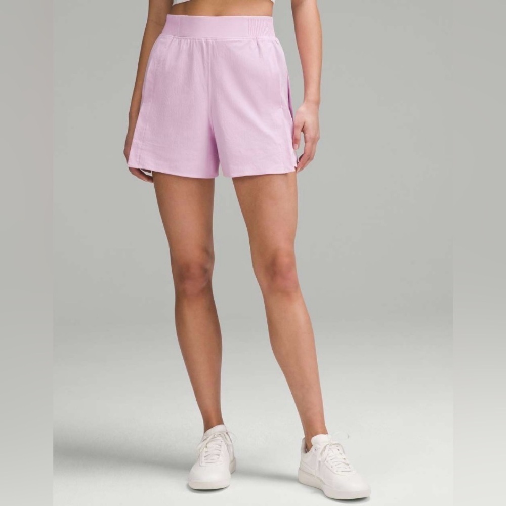 Lululemon Stretch Woven Relaxed-Fit High-Rise Short 4" in Vitapink
